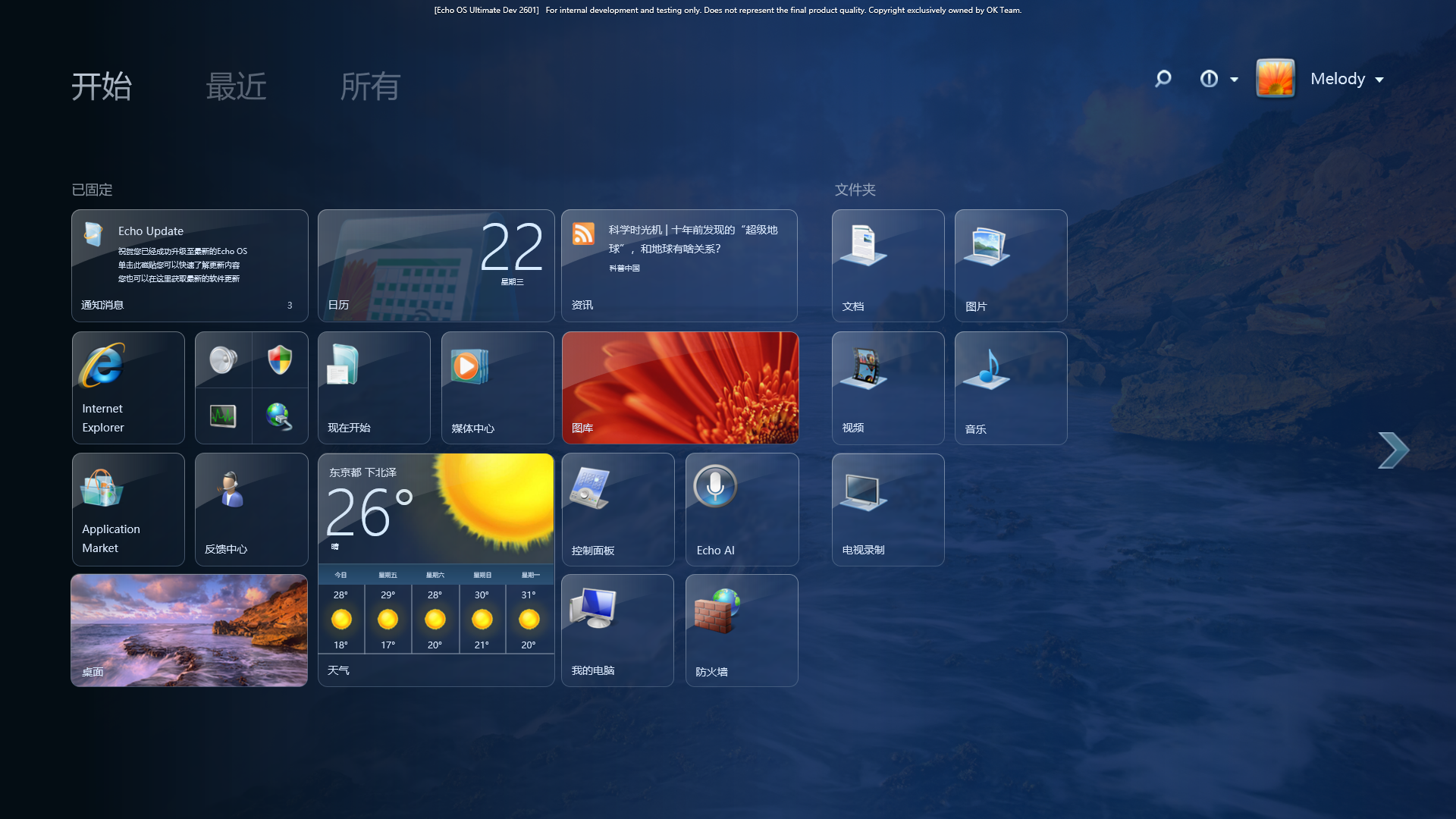 Echo OS 2601 Dev 作品截图